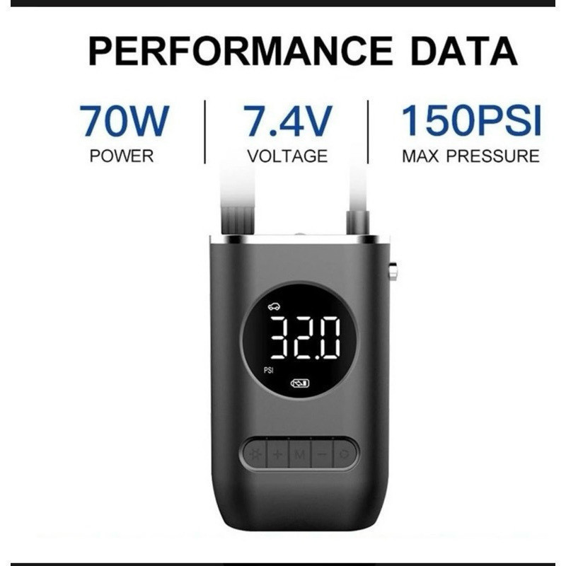 Mini Compressor De Ar Portátil Recarregável Digital USB Calibrador De Pneus Carro Moto Bicicleta Infláveis Automático
