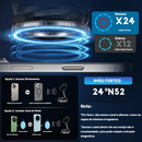 Suporte Magnético 360° para Celular Carro, Base a Vácuo Ajustável, Dobrável Universal e Seguro