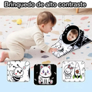Livro De Pano Macio Para Bebês Alto Contraste Preto E Branco Sensorial Brinquedos De Pequeno Porte