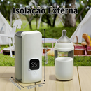 Aquecedor Sem Fio Regulável para Mamadeiras, Mantém Leite Morno em Qualquer Lugar com Display Digital