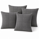 Kit 4 Capas de Almofada Linho 40x40 Rústico Moderno Decorativa Sofá Sala Quarto com Zíper