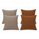 Kit 4 Capas de Almofada Linho 40x40 Rústico Moderno Decorativa Sofá Sala Quarto com Zíper