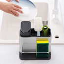 Porta Detergente Rack Armazenamento De Cozinha Organizador Dispenser Sabão Aço Inox Para Pia