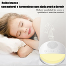 Máquina de Ruído Branco Infantil - Aparelho de Som para Dormir, Luz Noturna USB, Ideal para Bebês e Relaxamento